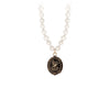 Selflessness 14K Gold Talisman On Knotted Freshwater Pearl Necklace