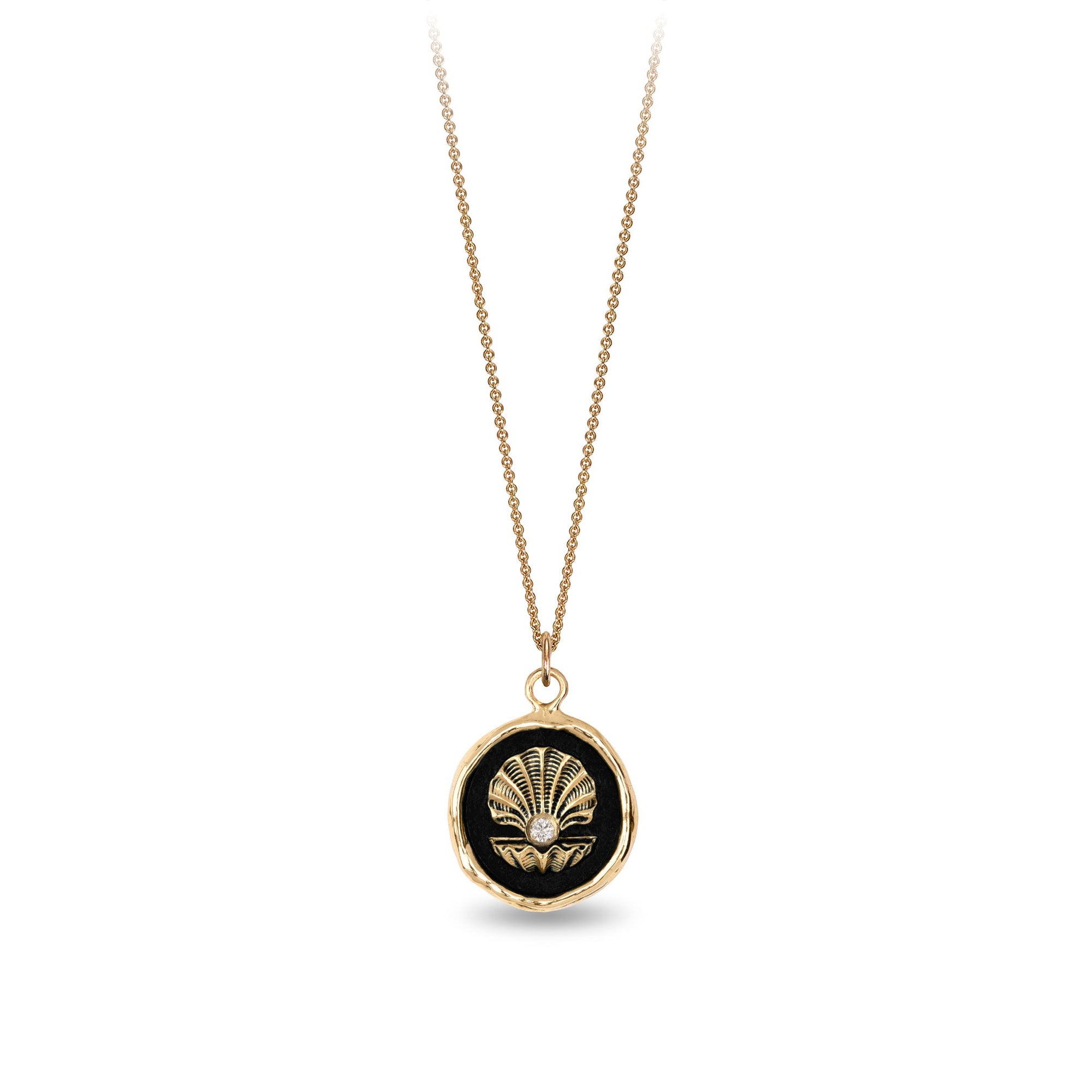 The World is Your Oyster 14K Gold Diamond Set Talisman