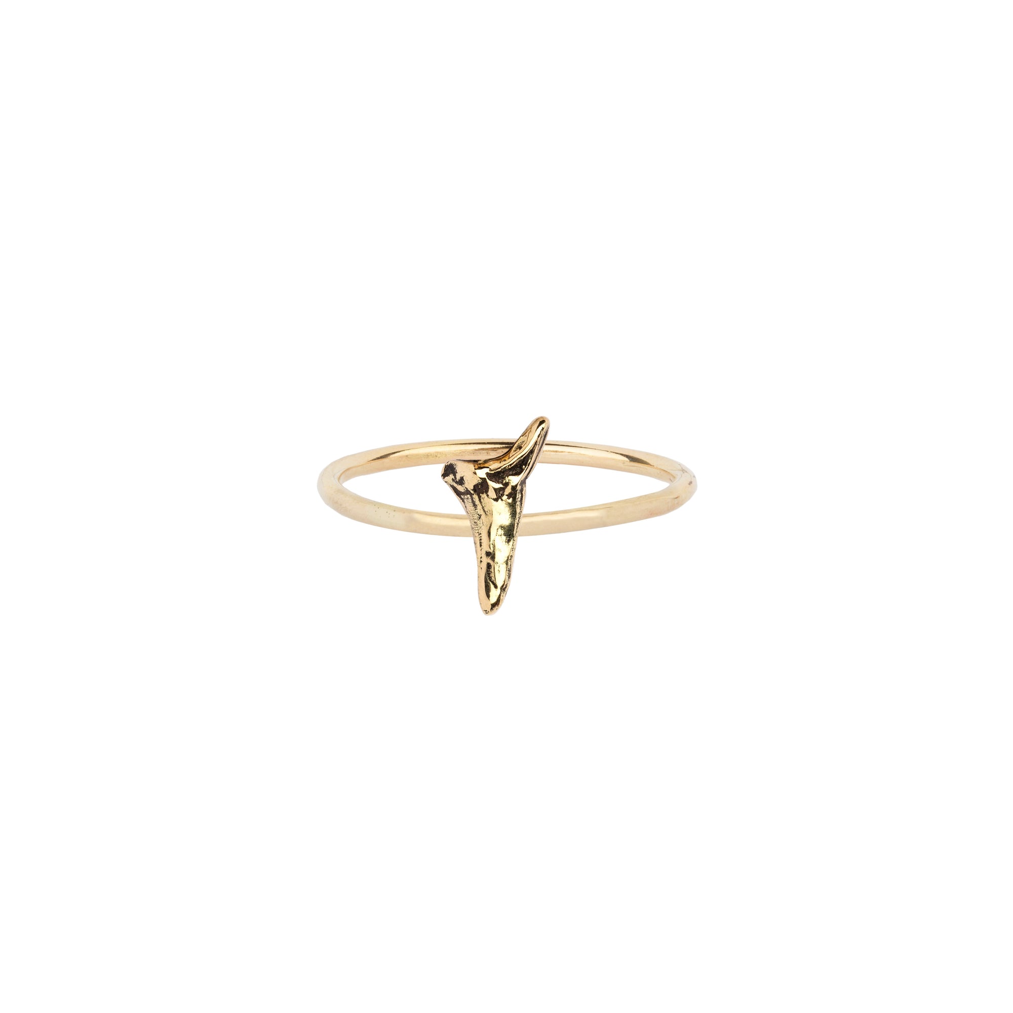 Tooth 14K Gold Symbol Charm Ring