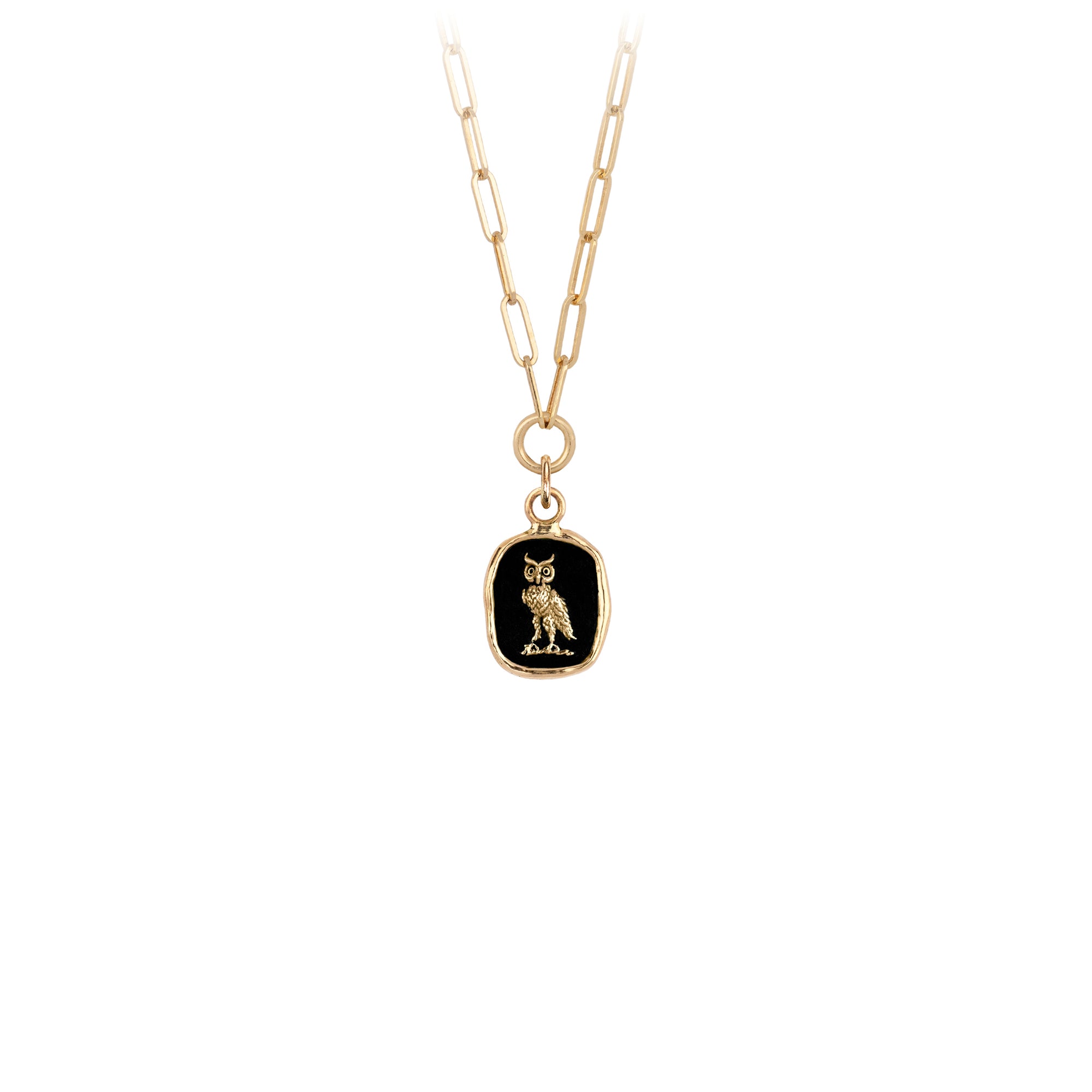 Watch Over Me 14K Gold Long Link Paperclip Chain Necklace