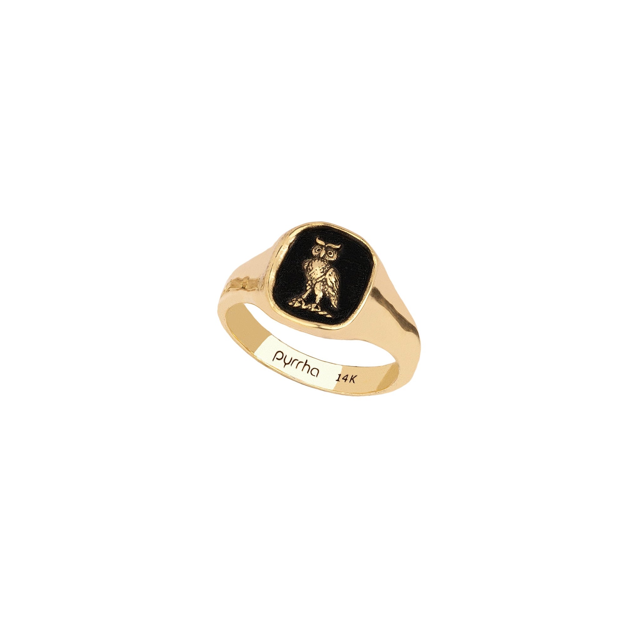 Watch Over Me 14K Gold Signet Ring
