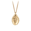 With Every Breath I Let Go 14K Gold Affirmation Talisman