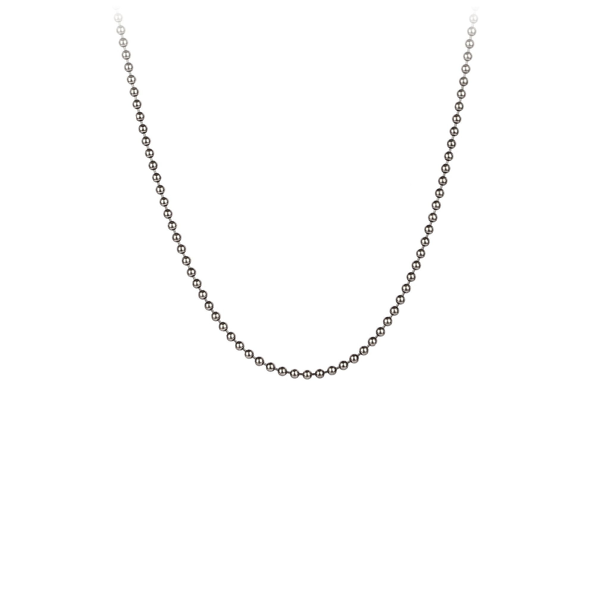 A sterling silver chain with heavy ball links