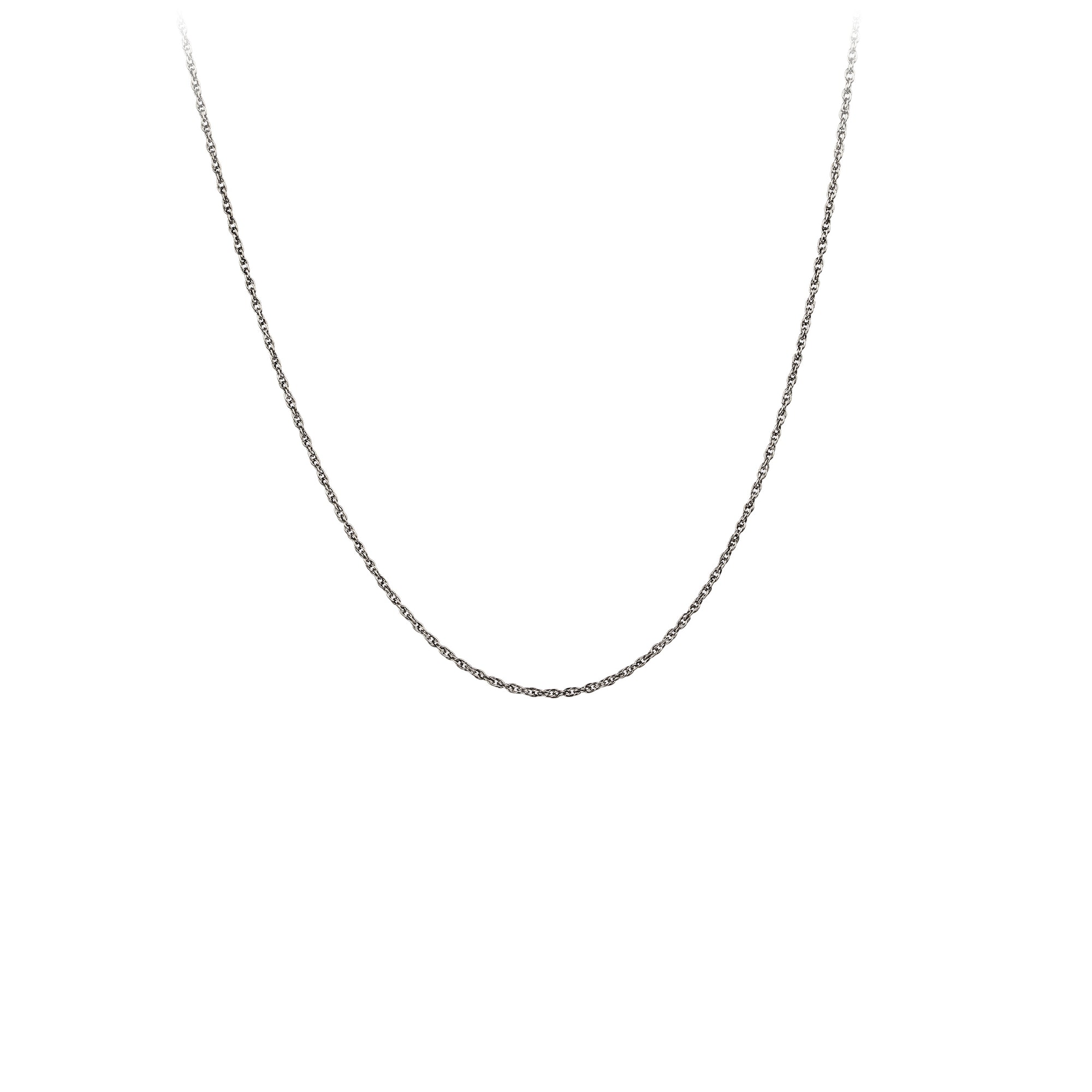 A sterling silver chain with medium french rope links