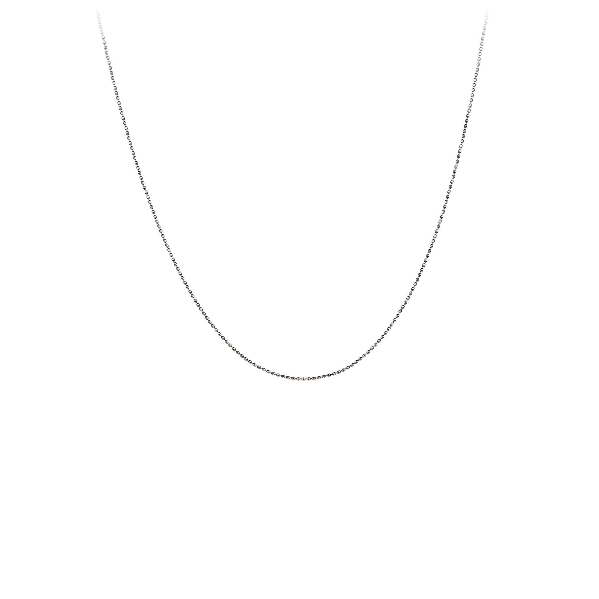 A sterling silver chain with fine ball links