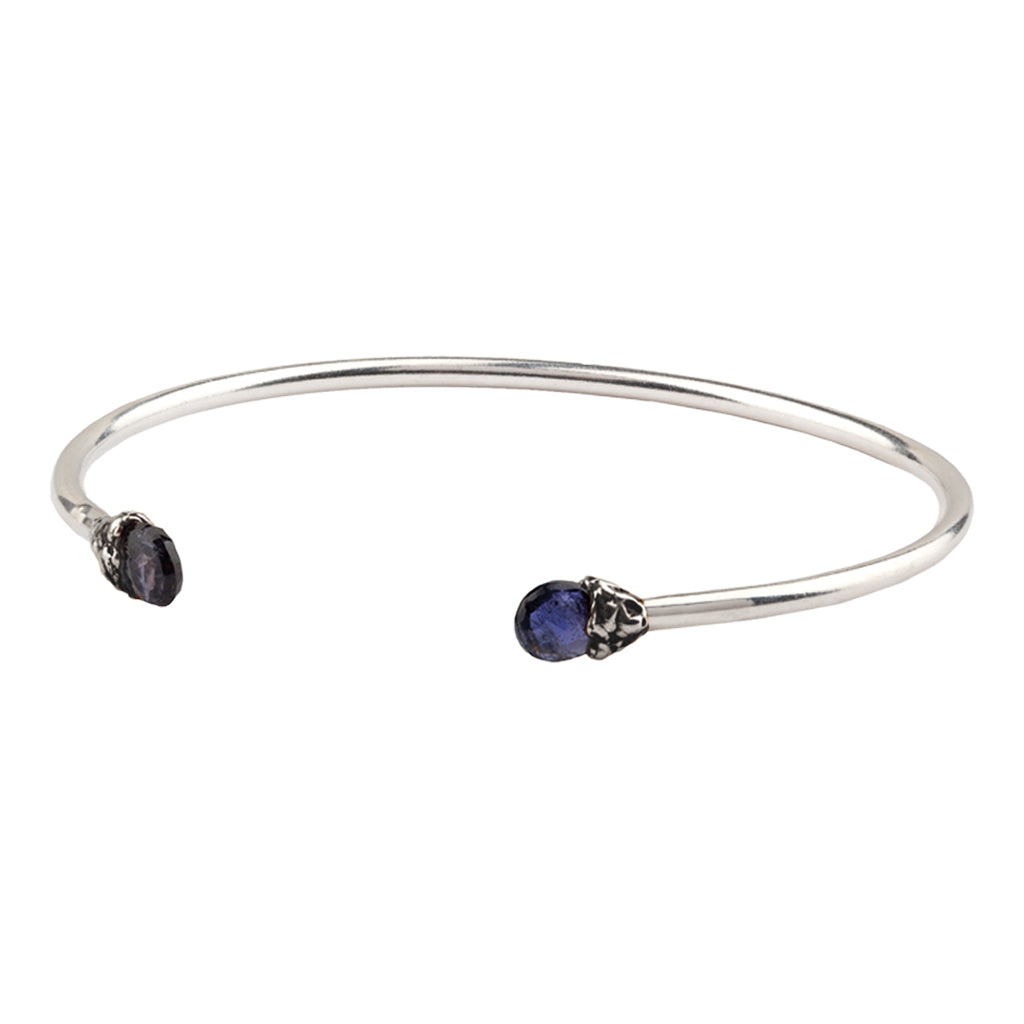 Creativity Iolite Capped Attraction Charm Open Bangle