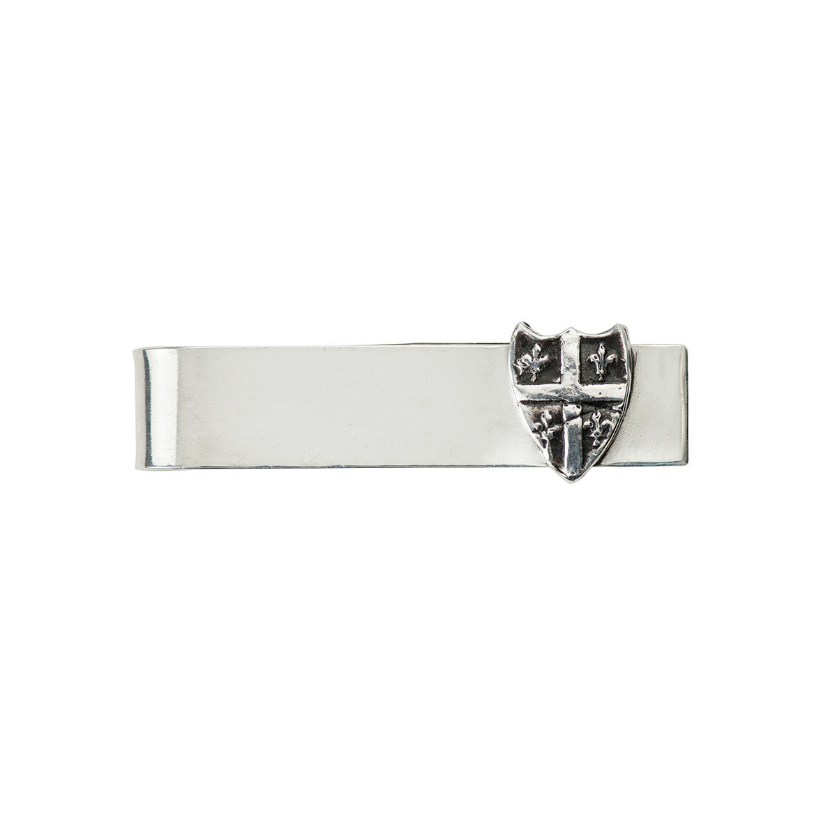 A sterling silver tie bar featuring our Fleur de Lys symbol talisman.