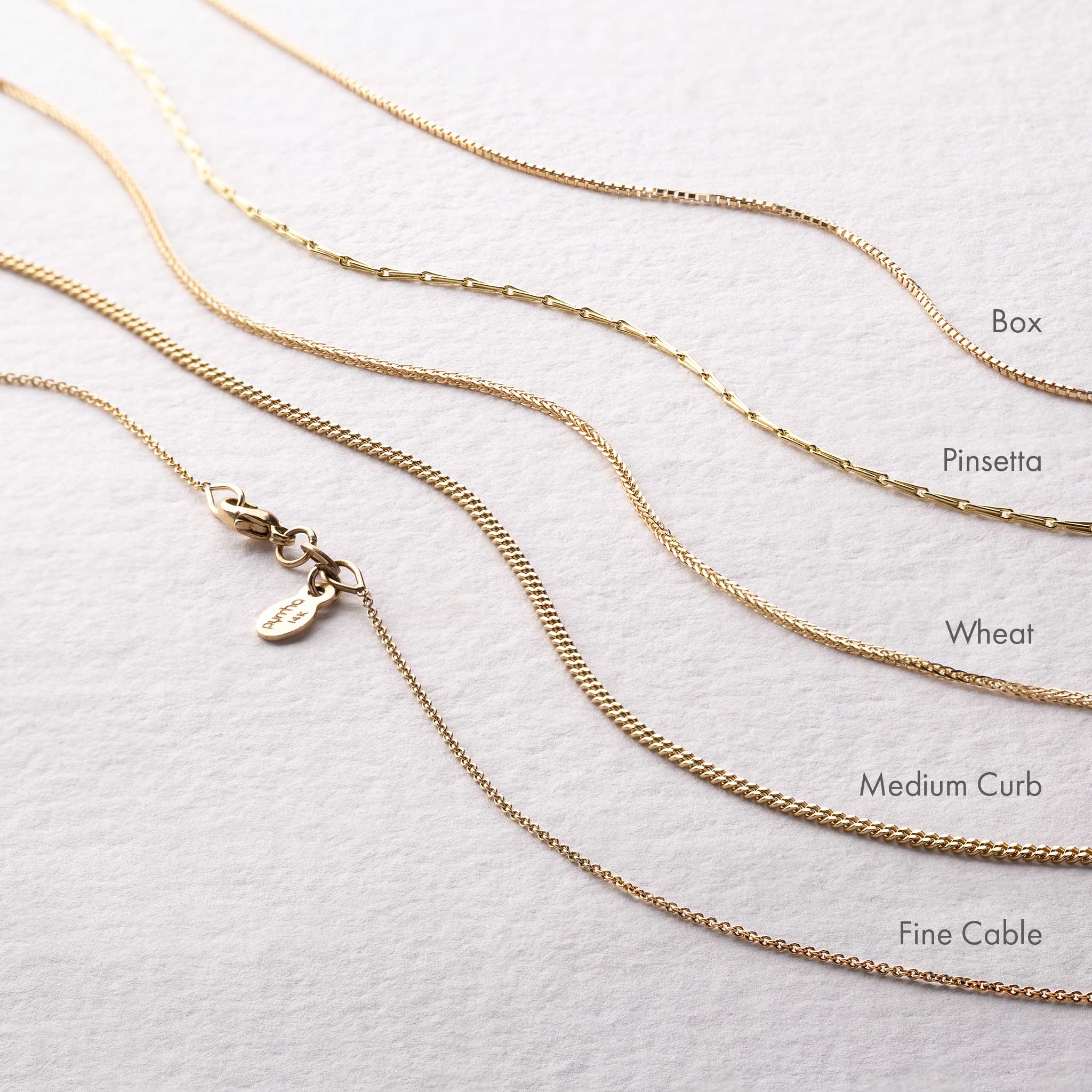 14K Gold Pinsetta Chain