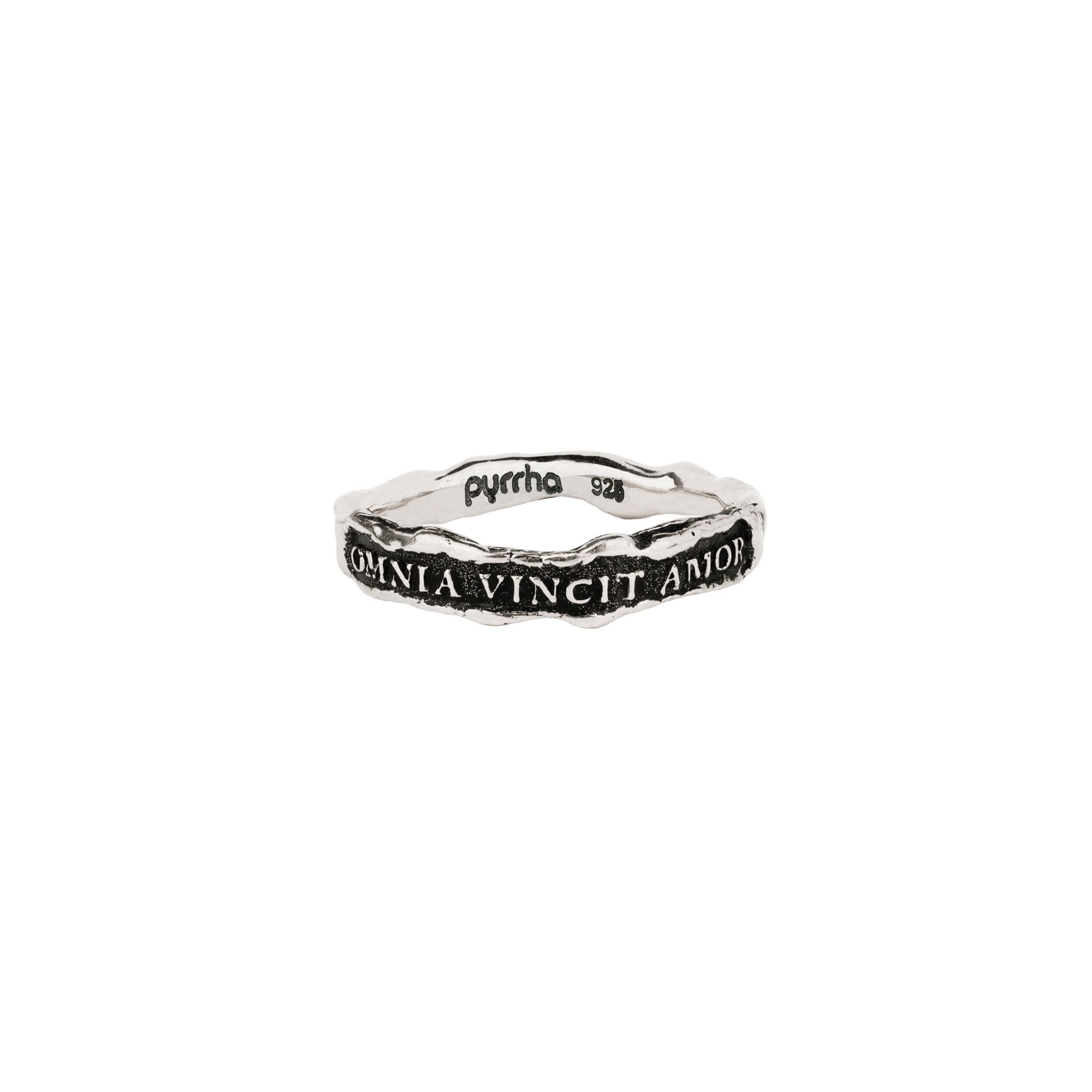 Love Conquers All Textured Band Ring