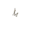 A sterling silver letter "M" charm.