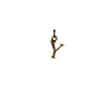 A bronze letter "Y" charm.