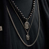 Pyrrha Memento Mori Knotted Pearl Necklace - Black