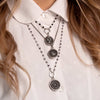 Black Spinel Wrapped Stone Necklace with Talisman Clip