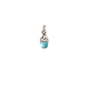 A sterling silver capped attraction charm with a semi precious Apatite stone representing Family.