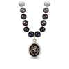 Brave In Difficulties Freshwater Pearl Necklace - Peacock Black
