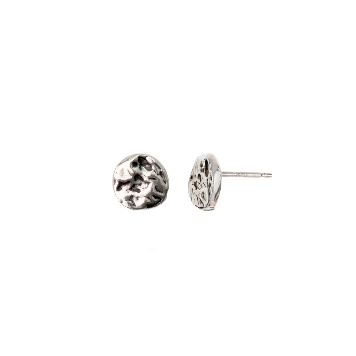 A set of Extra Small sterling silver Solid Circle Studs.
