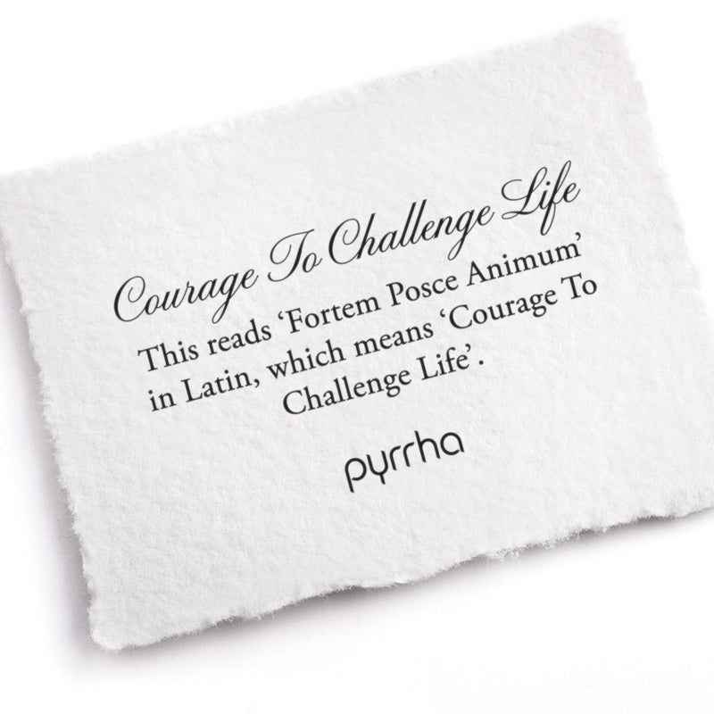 Courage To Challenge Life 14K Gold Poesy Ring