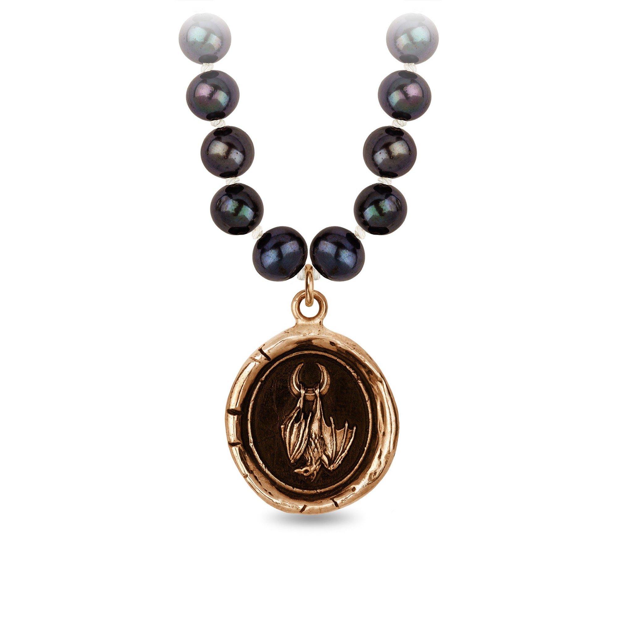 Embrace Your Dark Side Freshwater Pearl Necklace - Peacock Black