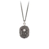 A silver chain with our sterling silver Everything For You talisman. This talisman is set with a diamond.