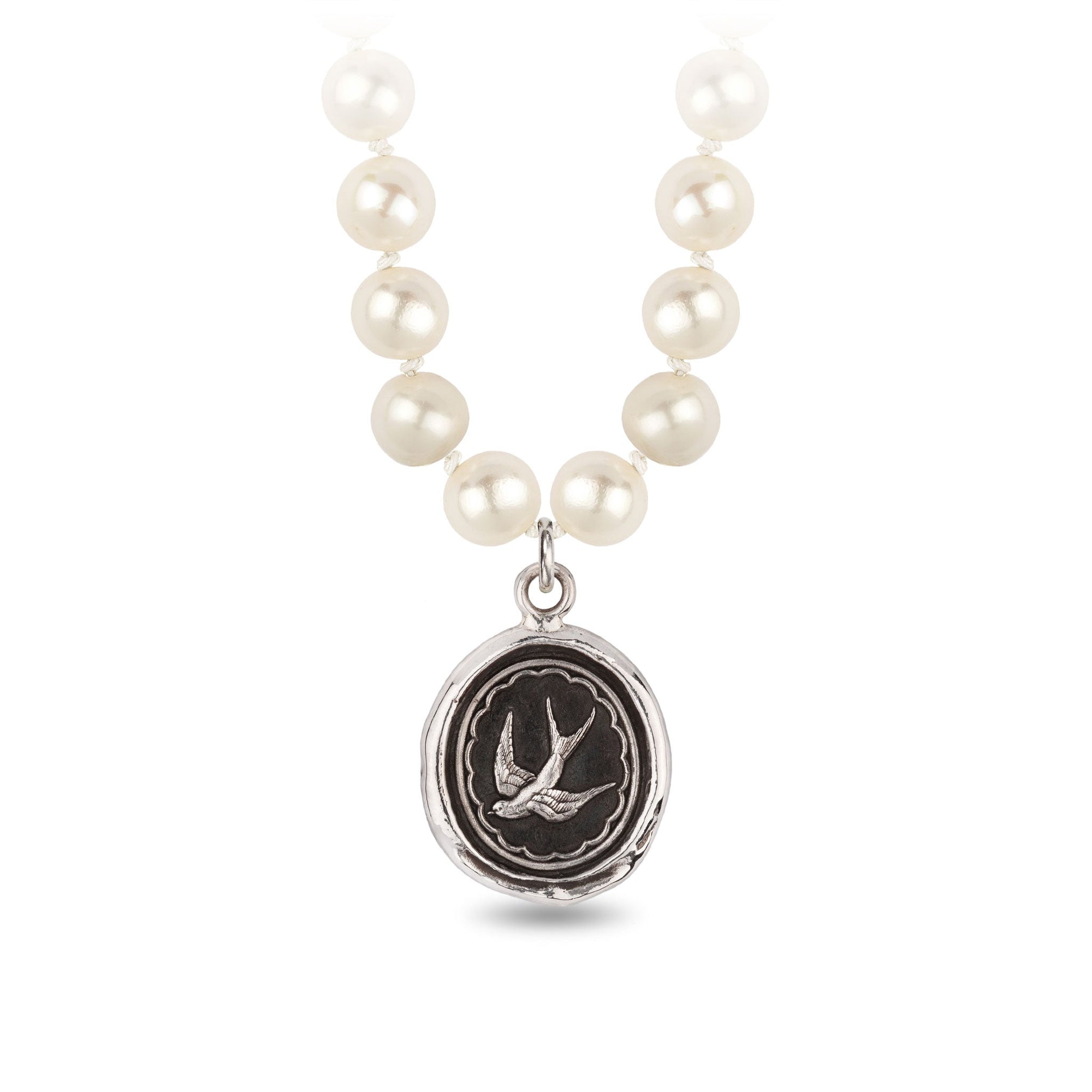 Pyrrha Free Spirited Knotted Pearl Necklace - Ivory