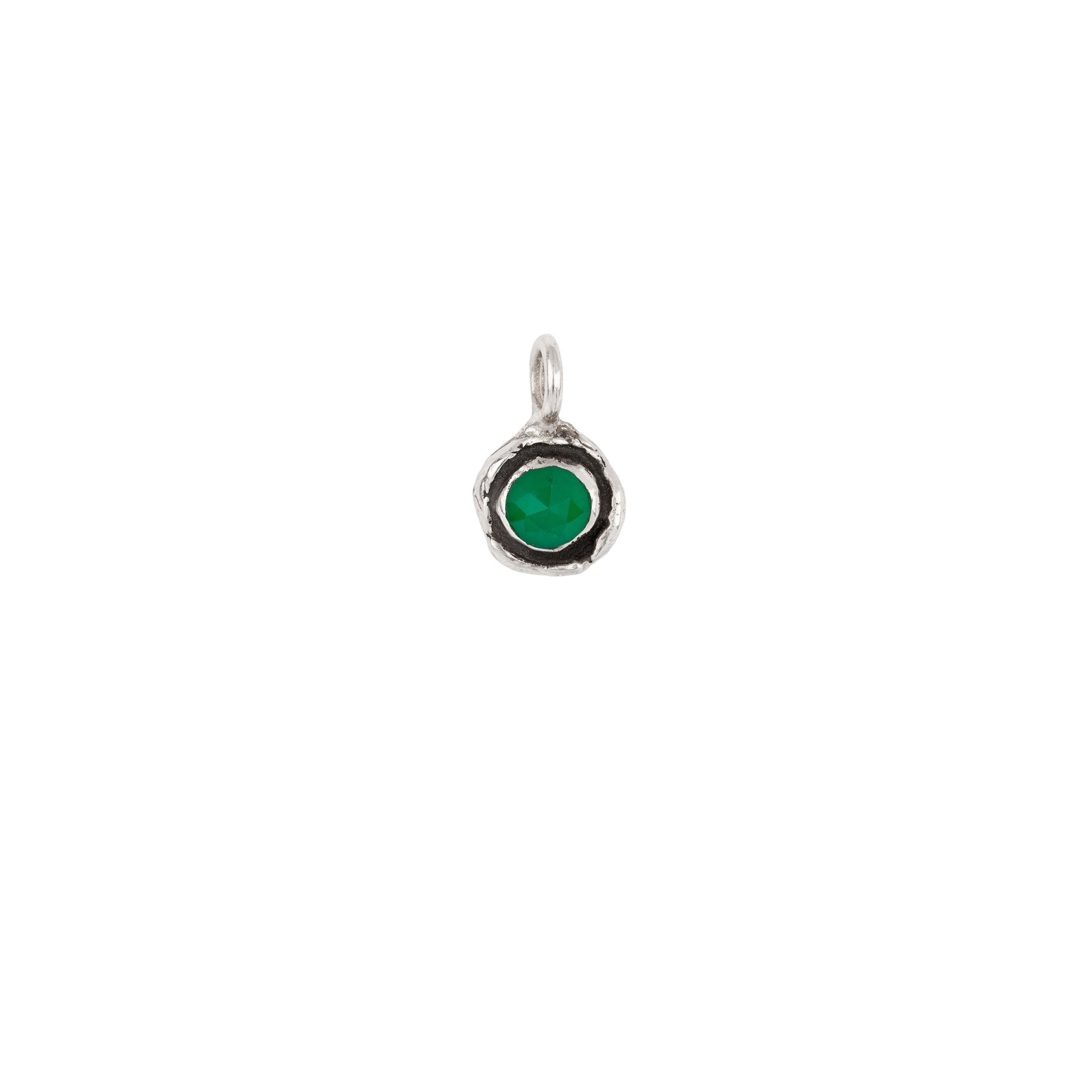 Green Onyx Faceted Stone Talisman Charm