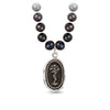 Heal From Within Freshwater Pearl Necklace - Peacock Black