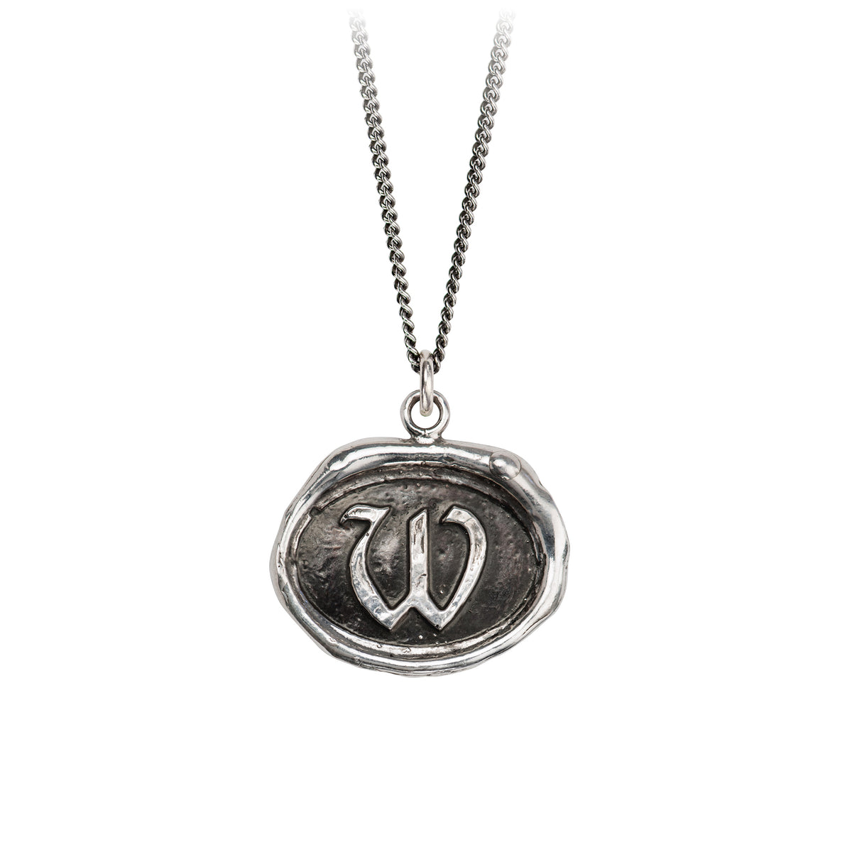 Pyrrha Initial W Talisman Necklace Silver