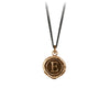 Pyrrha Initial E Talisman Necklace Bronze