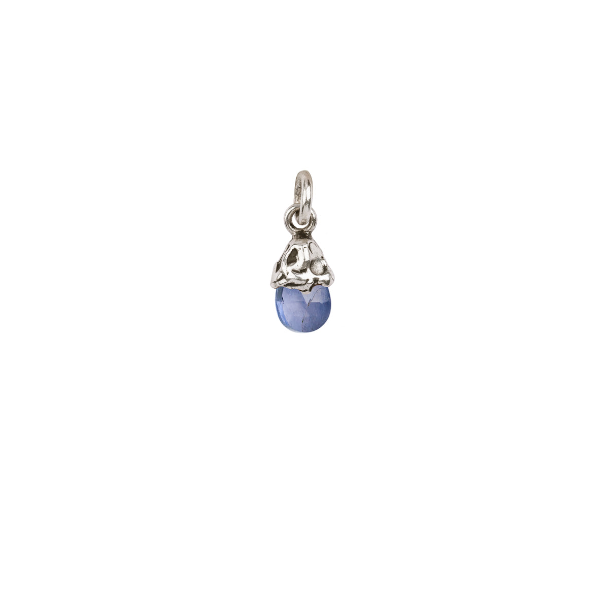 A sterling silver attraction charm capped with a Lolite stone.