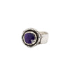 Amethyst Faceted Stone Talisman Ring