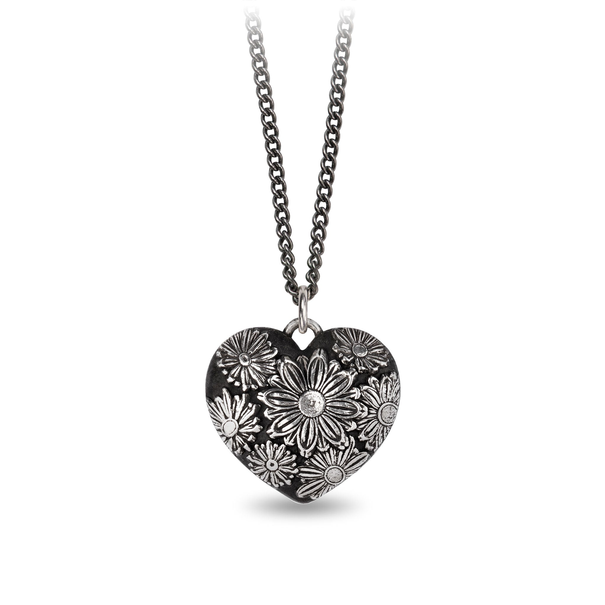 Daisy Large Puffed Heart Talisman