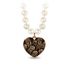 Jellyfish Large Puffed Heart Knotted Freshwater Pearl Necklace