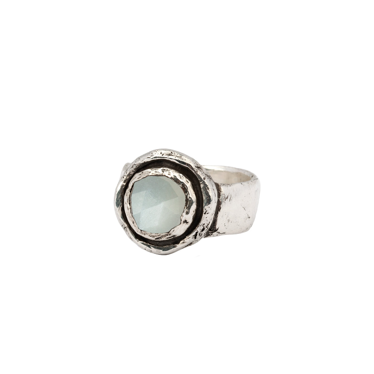 Moonstone Faceted Stone Talisman Ring