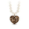 Mushroom Large Puffed Hearts Knotted Freshwater Pearl Necklace