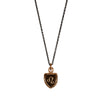 A bronze Leo zodiac charm on a sterling silver chain.