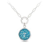 Live Every Moment Small Paperclip Chain Necklace - Capri Blue