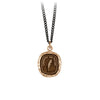 Pyrrha Love Guides Me Talisman Necklace Medium Curb Chain Bronze