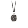 Pyrrha Love Guides Me Talisman Necklace Medium Curb Chain Silver