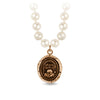 Pyrrha Memento Mori Knotted Pearl Necklace - Ivory