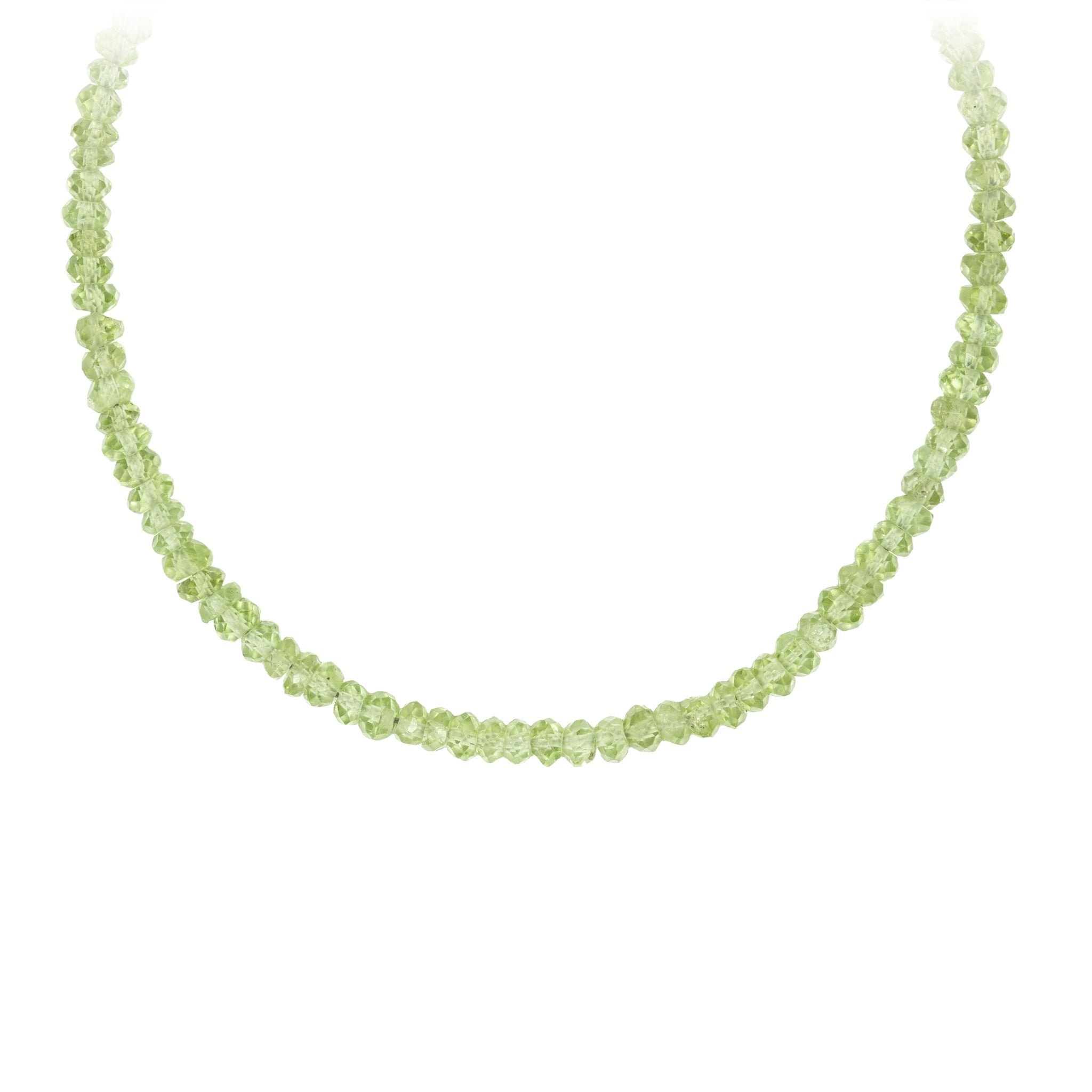 Peridot Faceted Stone Choker with Talisman Clip