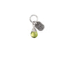 A sterling silver signature attraction charm capped with a peridot stone.