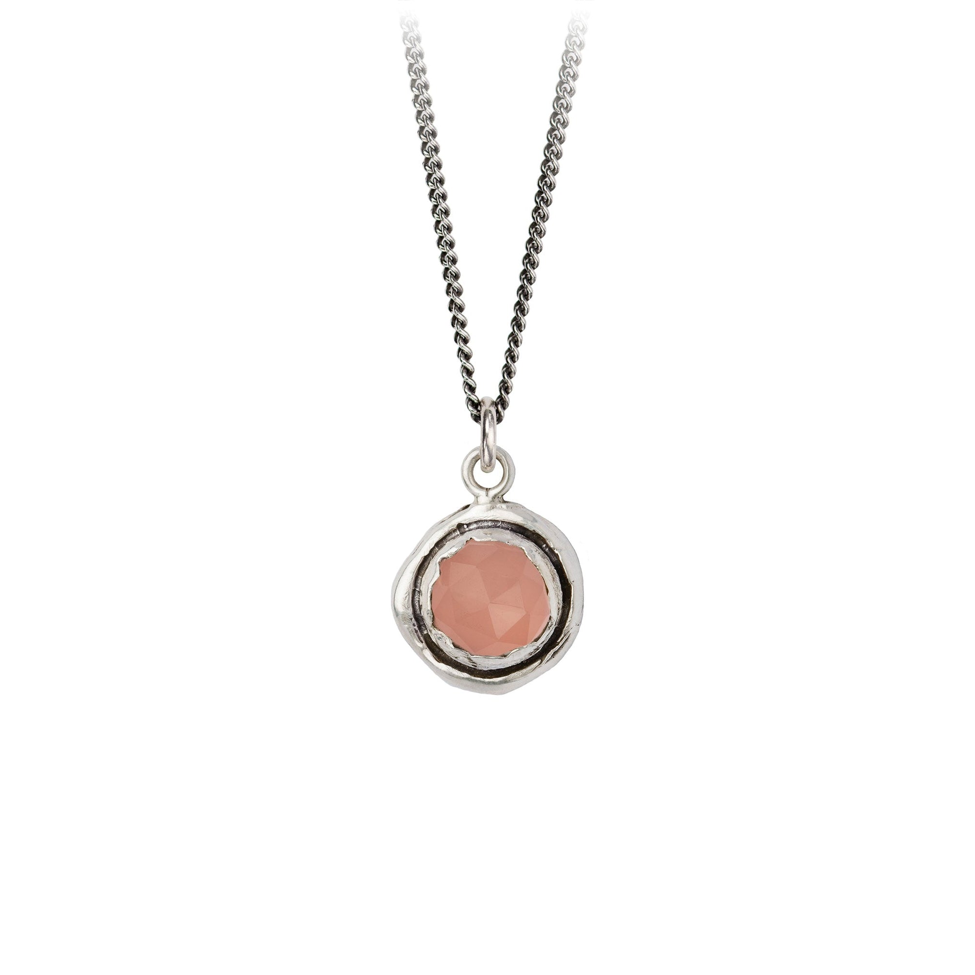 Pink Chalcedony Faceted Stone Talisman
