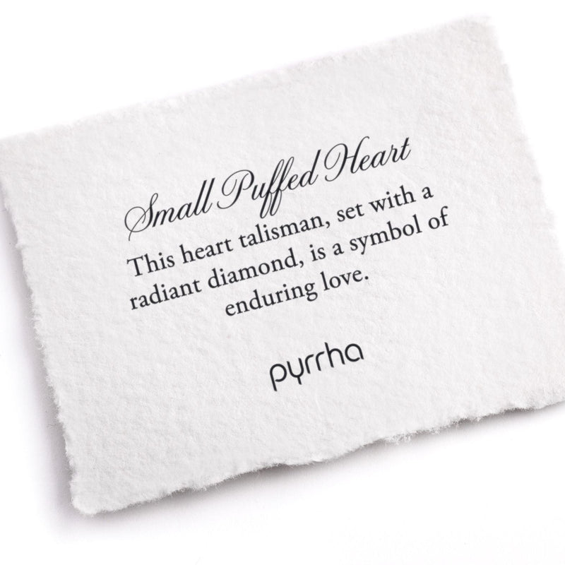 Small Puffed Heart Diamond Set Small Paperclip Chain Bracelet