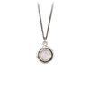 Pyrrha Rose Quartz Faceted Stone Talisman Necklace Silver