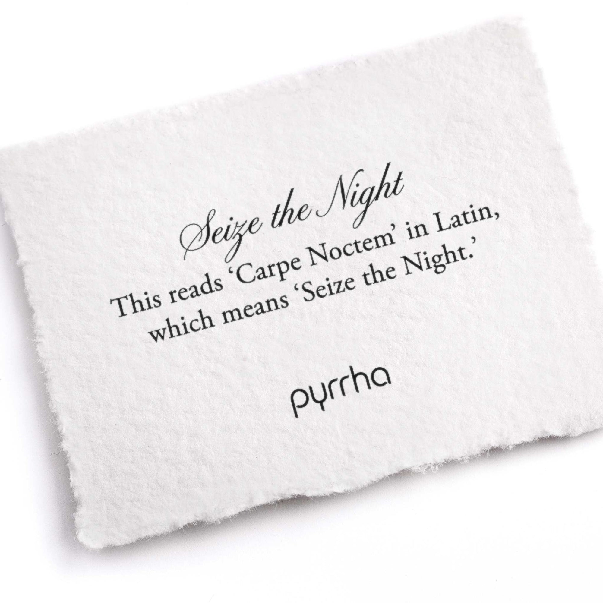 Seize the Night Latin Motto Band Ring
