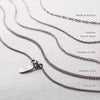 Pyrrha Writer Talisman Necklace Medium Curb Chain Silver