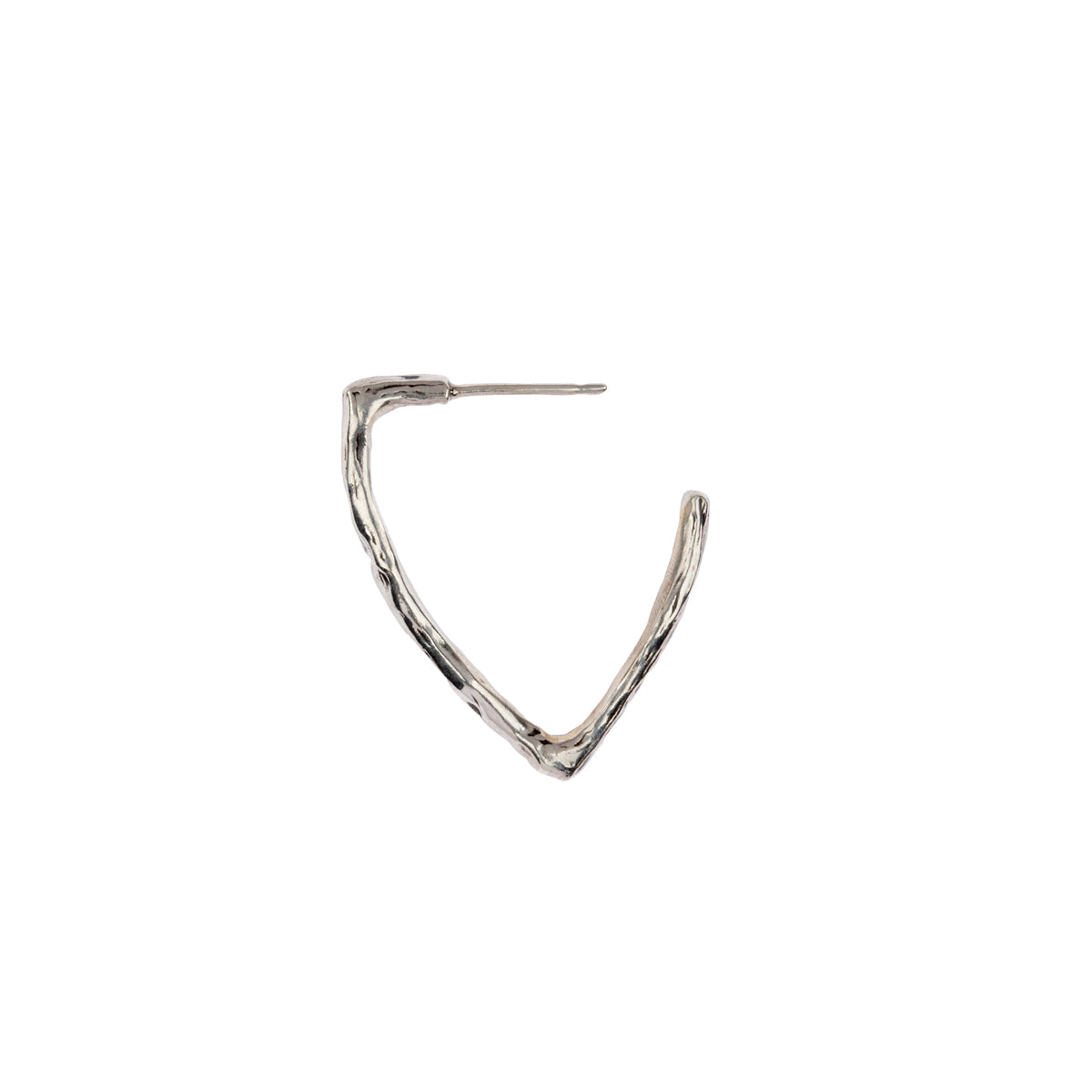 Small Open Shield Textured Hoops - Pyrrha - 1