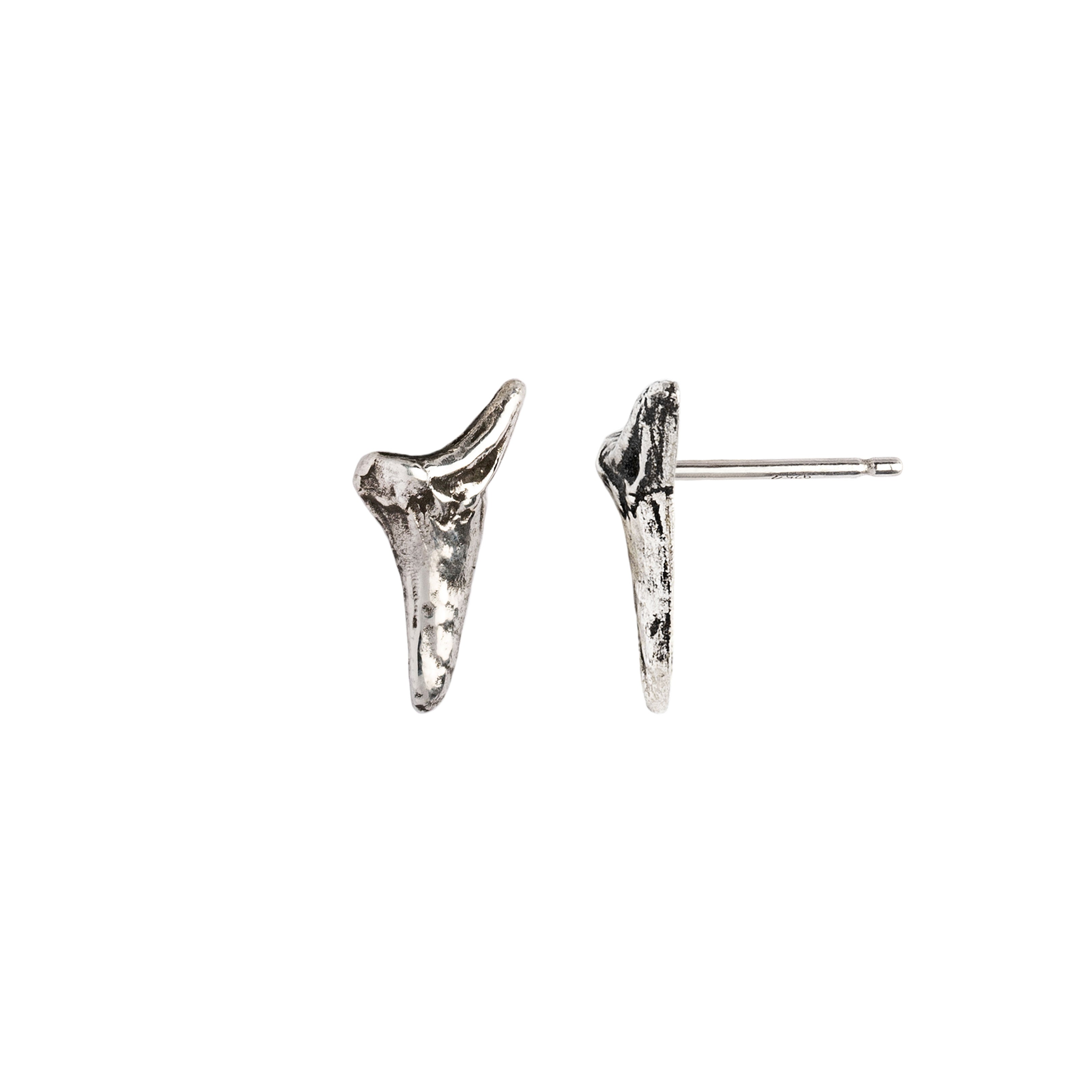 Tooth Symbol Stud Sterling Silver Pair - Main Image
