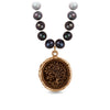 Tree of Life Freshwater Pearl Necklace - Peacock Black