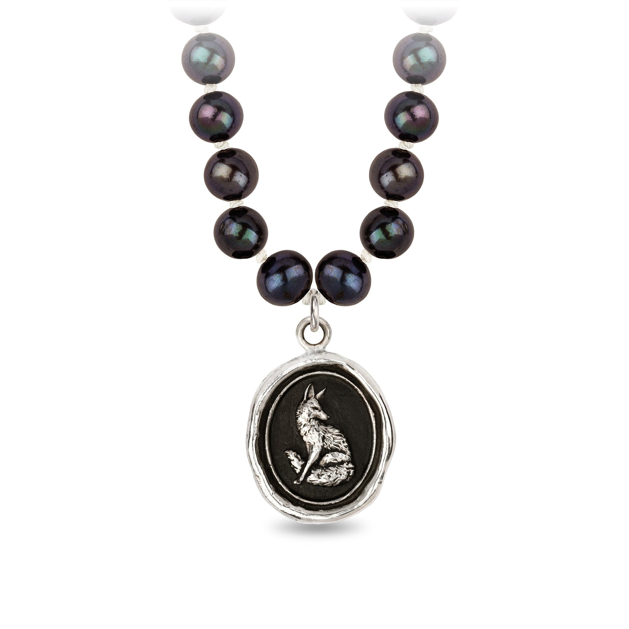 Trust in Yourself Freshwater Pearl Necklace - Peacock Black